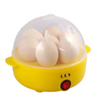Tmall Electric Egg Boiler Hot Multi-function Electric Boiler Stainless steel Steamer Cooking Tools Kitchen รุ่น Egg Cooker เครื่องต้มไข่ไฟฟ้าอเนกประสงค์ (Yellow)