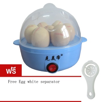 Tmall เครื่องต้มไข่ไฟฟ้า ไข่ลวก ไข่ตุ๋น เอนกประสงค์ (Blue) Free Egg white separator