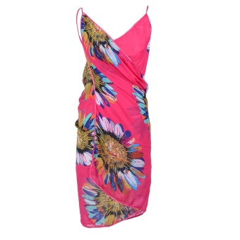 Sunwonder Bohemian Wrap Chiffon Swimwear (Red Rose)