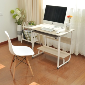 Mylazydesk ของขวัญให้แฟน โต๊ะคอมสวยๆ โต๊ะทำงาน ปรับระดับได้ รุ่น 316 ลายไม้อ่อน ขนาด 80x52x73 cm.