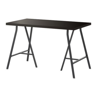 LINNMON โต๊ะทำงาน Work table 60*120 cm (น้ำตาล-ดำ)