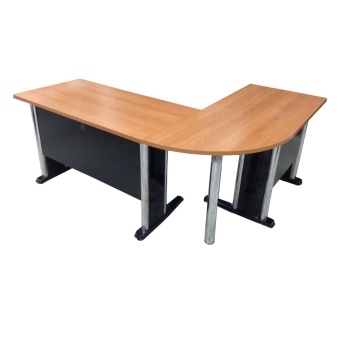 SOHO ชุด โต๊ะทำงานเข้ามุม 3 ชิ้น Top เมลามีน รุ่น Desk Accessories (สีเชอร์รี่/ดำ)