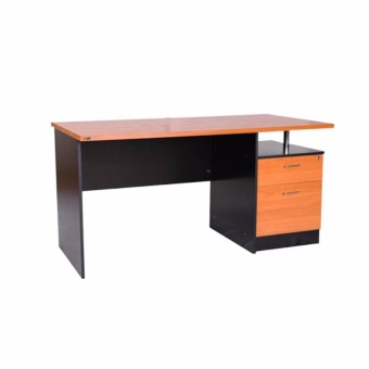 RF Furniture โต๊ะทำงานขนาด 150cm รุ่น TB-150 ( สีเชอรี/ดำ )(Coffee)