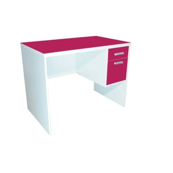 NDL โต๊ะทำงานหน้าท๊อป PVC ขนาด 120cm (สีชมพู/ขาว) รุ่นTZ-118