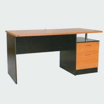 RF Furniture โต๊ะทำงาน item TB-150 ขนาด 150x60x75 cm ( สีเชอร์รี่/ดำ )