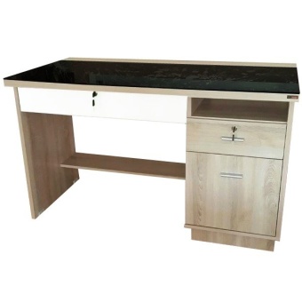 PT โต๊ะทำงานท็อปกระจก ขนาด 120 ซม. รุ่น TB-122 (สีโซลิด)