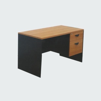 RF Furniture โต๊ะทำงาน ST120A/75 ขนาด 120x75x75 cm (สีเชอร์รี่/ดำ)