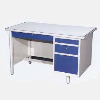 RF Furniture โต๊ะทำงานเหล็ก 4 ฟุต รุ่น TM-4 (สีน้ำเงิน/ครีมมุก)