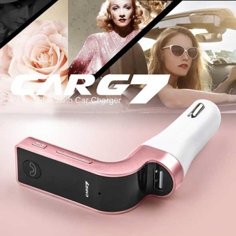 Center Bluetooth Car Charger FM Modulator CARG7 บลูทูธในรถยนต์ (pink)