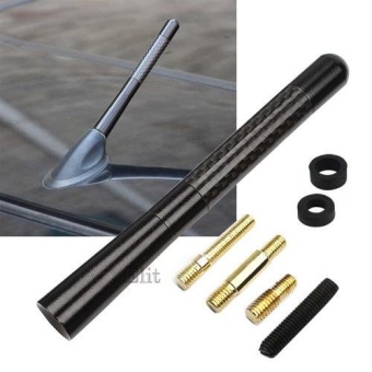 Elit เสาอากาศวิทยุรถยนต์แบบสั้น 12 cm. Car Carbon Fiber AM&amp;FM Radio Antenna (Black)