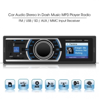 Car Audio Stereo In Dash Music MP3 Player Radio FM / USB / SD / AUX / MMC Input Receiver (Black) - intl