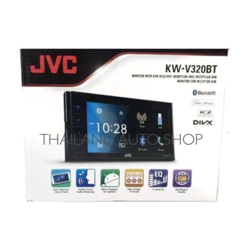 THAILAND JVC เครื่องเล่นติดรถยนต์พร้อมจอ JVC KW-V320BT