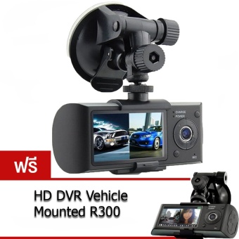 Took Dee Com HD DVR Vehicle Mounted R300 Double cameras - Black (ซื้อ 1 แถม 1)
