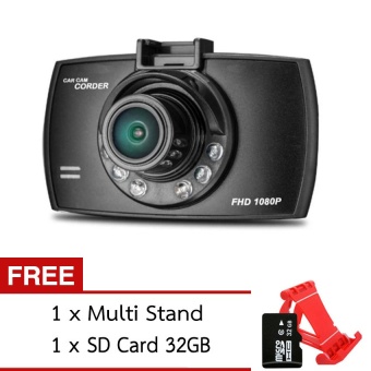 กล้องติดรถยนต์ HD DVR รุ่น G30C (สีดำ) แถมฟรี microSD 32GB + ที่วางมือถือ/แท็บเล็ต