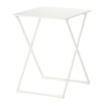 PR Furniture Safetydoor โต๊ะกลางแจ้ง,พับได้ (ขาว)