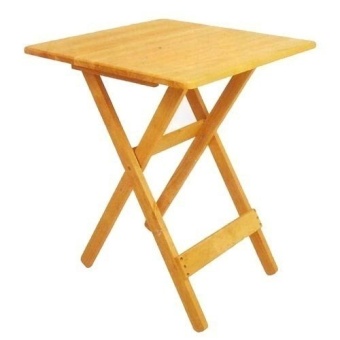 โต๊ะไม้ยางพับได้ ขนาด 60 cm. (สีธรรมชาติ)