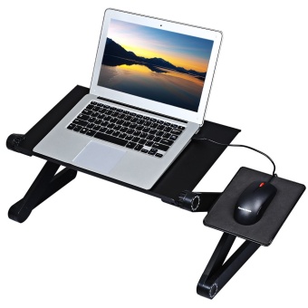 360 Degree Adjustable Folding Collapsible Laptop Notebook PC Desk Table Stand Portable Bed Tray - Intl