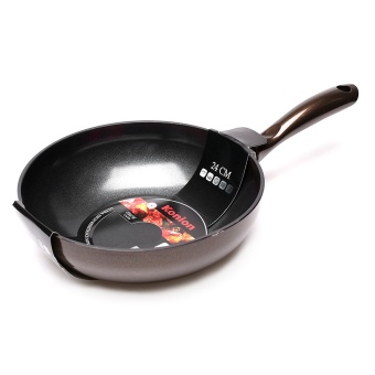 Konion กระทะก้นลึกเคลือบเซรามิค (Induction) รุ่น KO-0024W (24 cm)