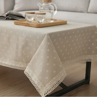 AA：48*38 Linen tablecloths Gaibu Sen Department Petty daisy lace linen table cloth