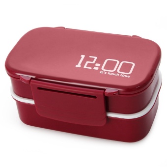 Japan Style Double Tier Bento Lunch Box Kitchen Accessories Tableware Microwave