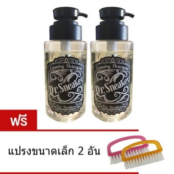 Dr.Sneaker ขนาด 350 ml. น้ำยาอเนกประสงค์ สำหรับทำความสะอาดรองเท้า,กระเป๋า 2 ขวด ฟรีแปรงขนาดเล็ก 2 อัน มูลค่า 40 บาท