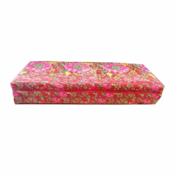 DSB Decor ที่นอนนุ่น 5ฟุต 3 พับ (สีแดง) รุ่น Flowers(Red)