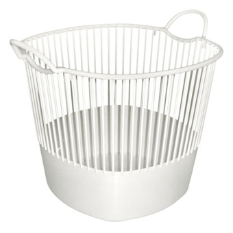 JCJ ตะกร้าผ้าทรงสูง – สีขาว ขนาด 42 x 52.5 x 64 ซม.