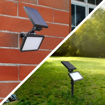 XML-Solar ไฟสปอร์ตไลท์ พลังเเสงอาทิตย์ 48 LED เเสง:เหลืองวอมไวท์