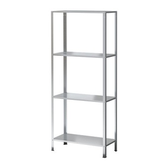IKEA ชั้นวาง Hullis 4ชั้น เหล็กชุบกัลวาไนซ์