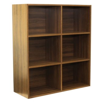 Tesco TCชั้นเอนกประสงค์6ช่องน้ำตาลเข้ม80x30x90