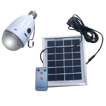 Sunday หลอดไฟ LED Solar Lamp 12LED ควบคุมระยะไกล + ที่ชาร์จไฟพลังงานแสงอาทิตย์(แผงอลุมิเนียม)