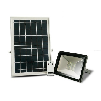Smart Solar Light SuperBright โคมไฟ สปอตไลท์ โซล่าเซลล์ ไฟกันขโมยติดกำแพง 30W พร้อมรีโมทคอนโทรล สีดำ