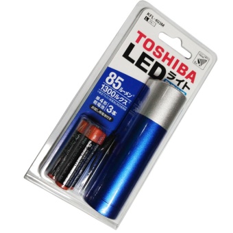 ไฟฉาย LED โตชิบา KFL-403m ถ่าน AAA3 ก้อน ขนาดเล็กสีฟ้าอ่อน