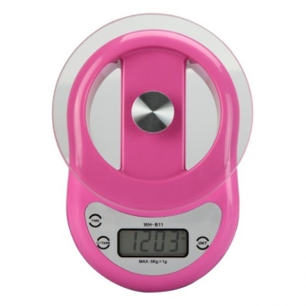Lotte Digital Kitchen Scale เครื่องชั่งน้ำหนักอาหาร เครื่องปรุง คำณวนแคล/ทำคลีนฟู๊ด (Pink)