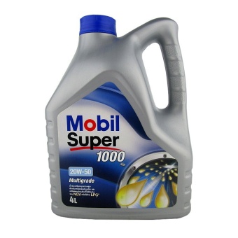 MOBIL น้ำมันเครื่อง SUPER 1000 X2 MULTIGRADE เบนซิน NGV LPG 20W-50 4 ลิตร