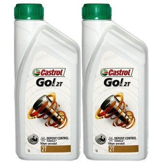 Castrol น้ำมันออโต้ลูปสำหรับเครื่องยนต์ 2 จังหวะ GO! 2T ขนาด 1 ลิตร(2 กระปุก)