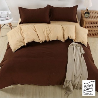 Bedding Cheap ผ้าปูที่นอน ชุดผ้านวม เกรด A 6 ฟุต 6 ชิ้น - สีล้วน 204