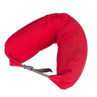 Vivigift Muji style Neck Pillow หมอนรองคอ (สีแดง ผ้ายืดไลก้า lycra)