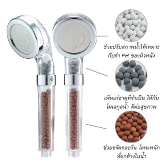 VIP ฝักบัวสปา ฝักบัวหิน ฝักบัวเกาหลี น้ำแร่ไอออนShower Head spa (เซ็ท2ชิ้น)
