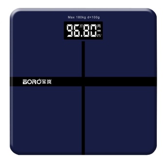 Tmall Electronic weight scale เครื่องชั่งน้ำหนักดิจิตอล กระจกใส (Blue)