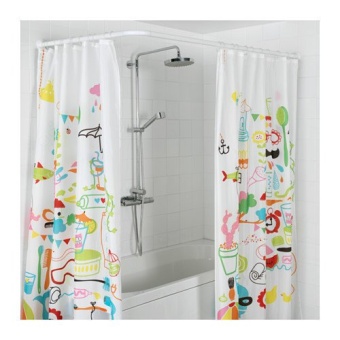 ราวม่านห้องน้ำ ปรับได้เข้ามุม 3แบบ อลูมิเนียม สีขาว HappyHome