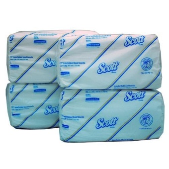 KIMBERLY-CLARK (4 ห่อ) กระดาษเช็ดมือ รุ่น SCOTT INTERFOLD 250 แผ่น/ห่อ(White)
