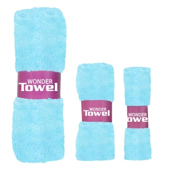 Wonder Towel Plus ผ้าขนหนูู เซต 3 ผืน (สีฟ้า)
