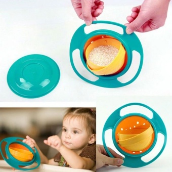 Feeding Toddler Gyro Bowl Dishes 360 Rotate Cup Baby Kid Avoid Food Spill