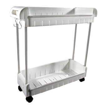 YSB CASSA ชั้นวางของอเนกประสงค์แบบประหยัดพื้นที่ 2 ชั้น แบบล้อเลื่อน รุ่น PST-L243