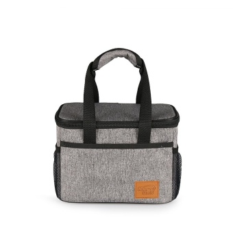 Square Waterproof Insulated Cooler Lunch Tote Bags 6L（Heather Grey）