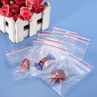 100pcs Plastic Ziplock Zip Lock Resealable Food Medicine Bags Self Seal 6x8.5cm - Intl