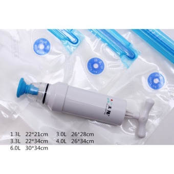 NEW 4.0L Vacuum bags 20pcs+ Manual Vacuum Pump, Vacuum sealing machine, Vacuum Pump (white), Vacuum bags (transparent) - Intl