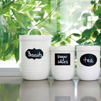 60PCS Jars Blackboard Labels Oval