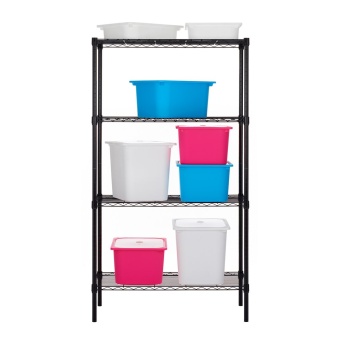 B&B ชั้นวางอเนกประสงค์ 4 Tire Wire Shelving System รุ่น 4T-9045165BK (สีดำ)
